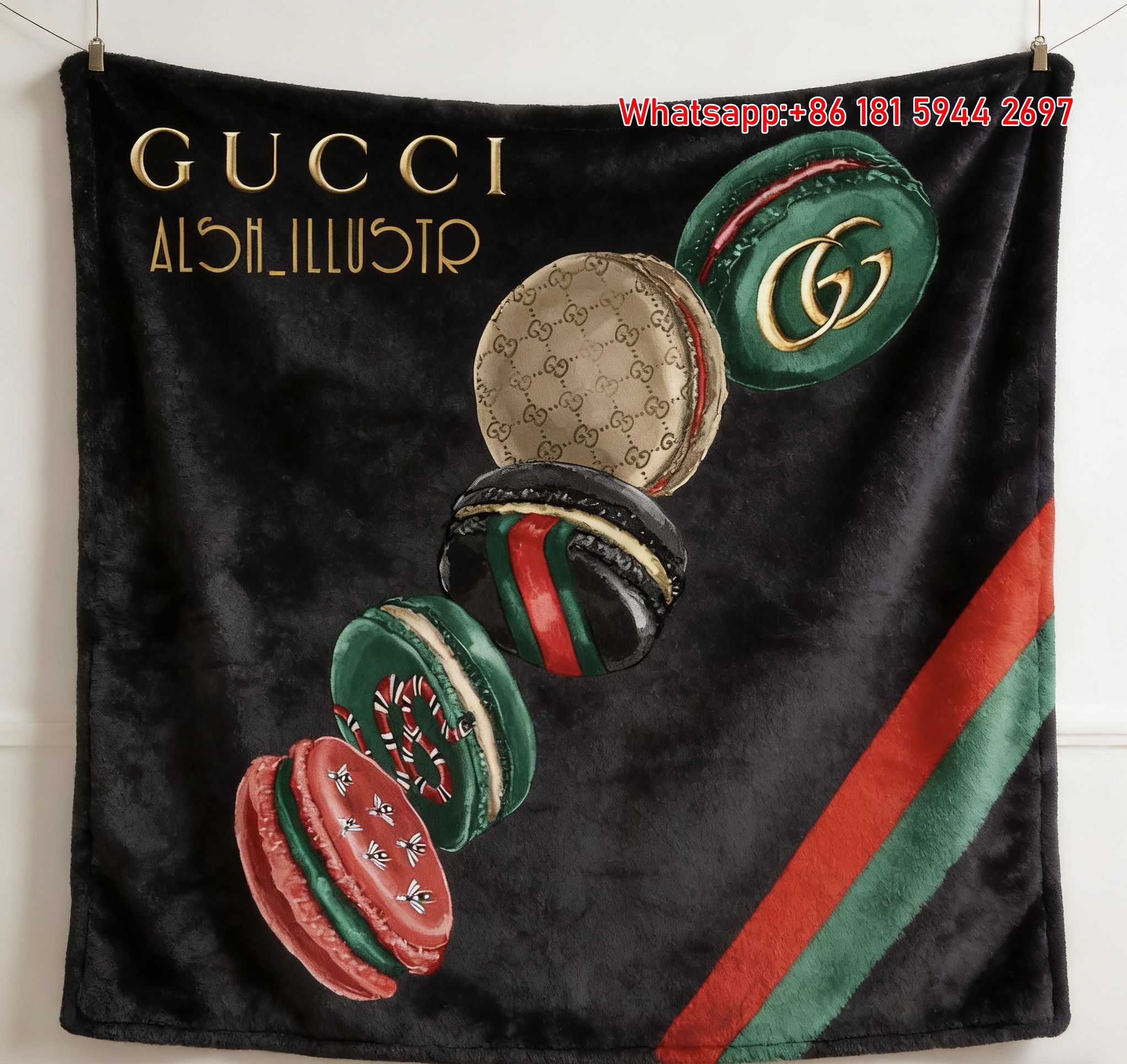Gucci Macaron Tapestry Sweet Monogram Gucci Throw blankets IMG_2703